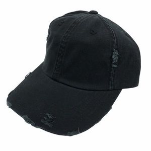 BLACK DISTRESSED Baseball Trucker Cap DISTRICT Hat